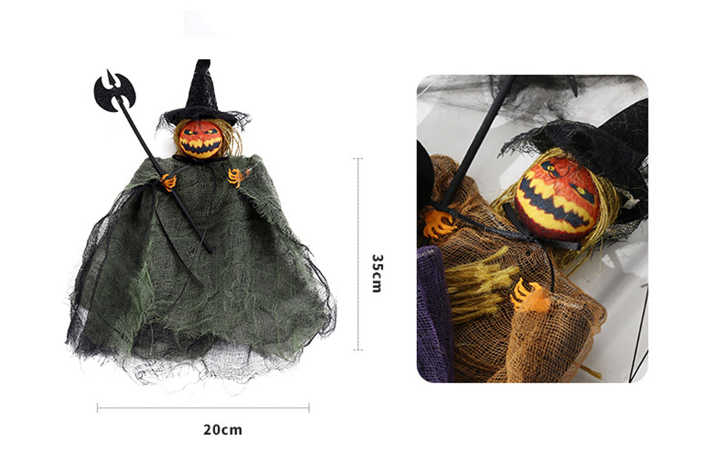 **Halloween Scary Pumpkin Doll Pendant - A Must-Haunted Party Decoration**