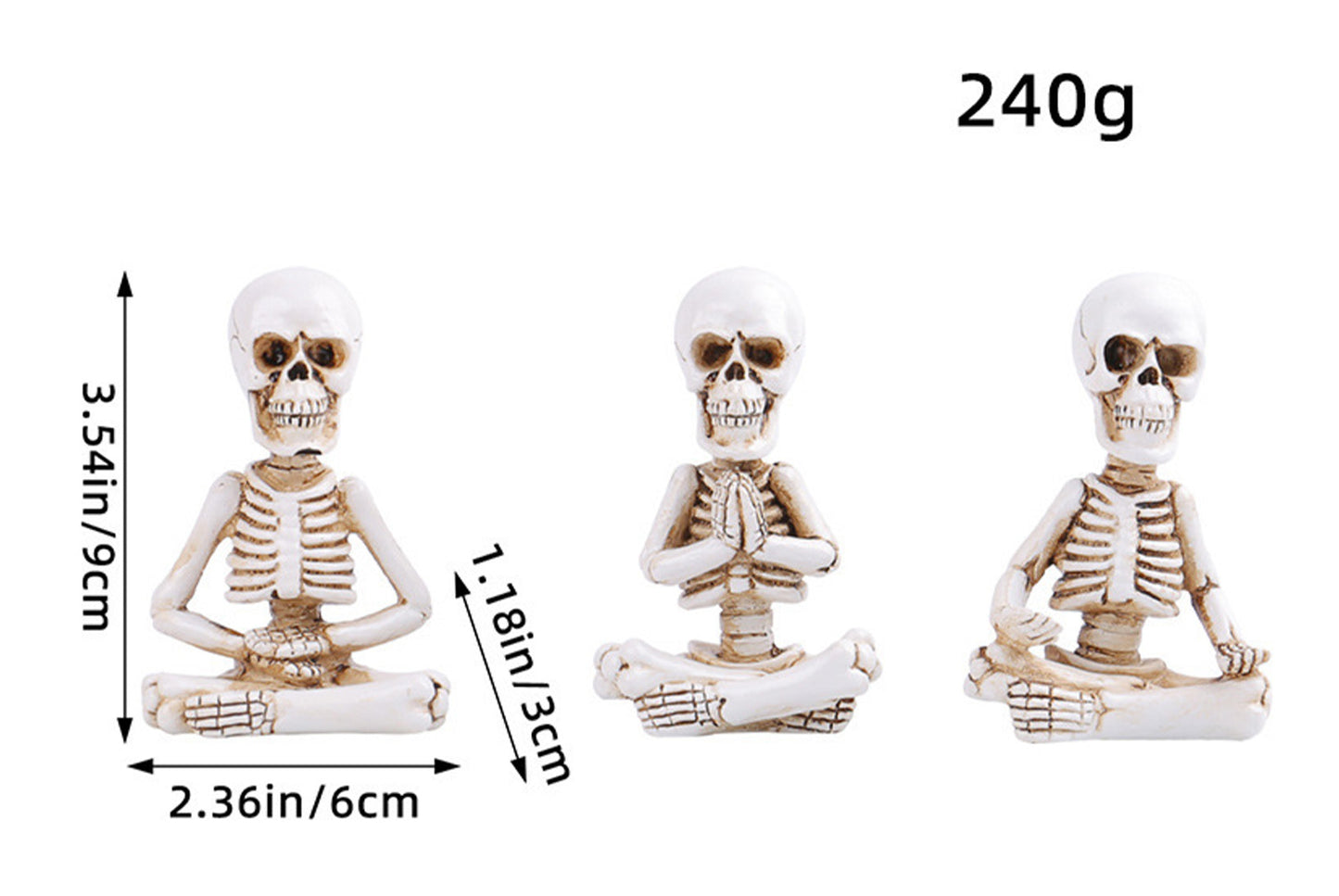 Meditating Skull Tabletop Ornament