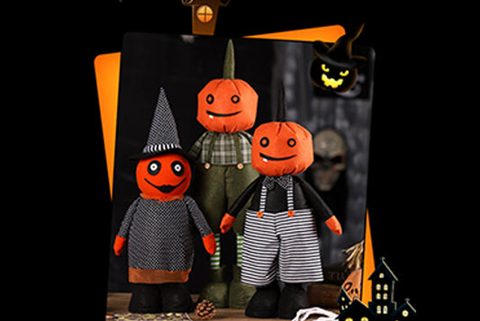**Halloween Cute Pumpkin Boy with Retractable Legs**
