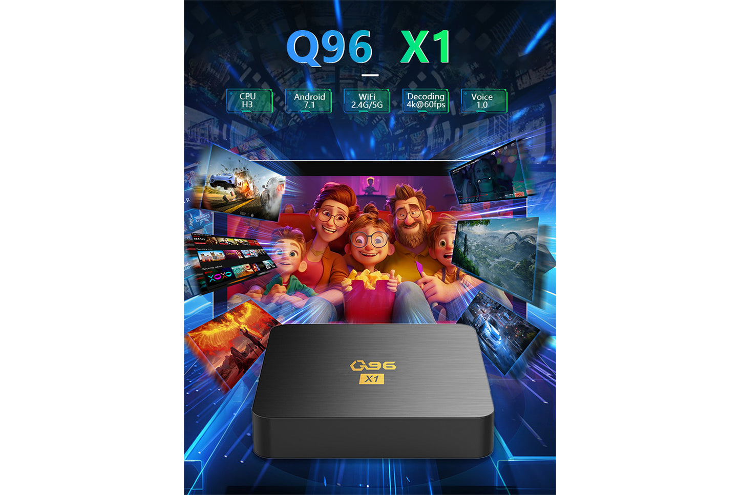 **Q96X1 4K Smart Internet Set-Top Box 8GB+128GB UK Edition**(UK plug)