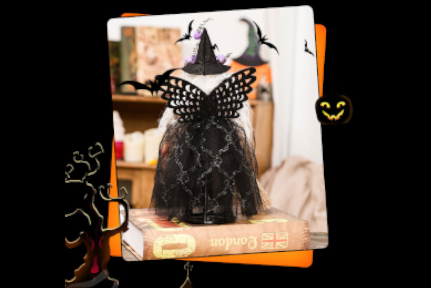 **Butterfly Witch Doll Treetop Star Ornament**