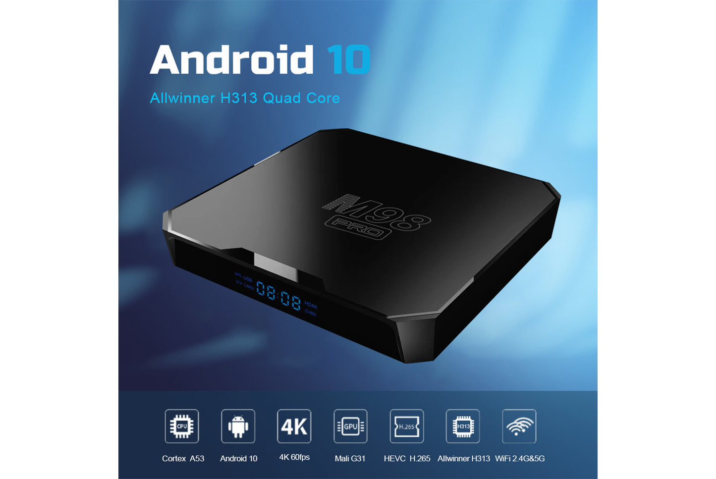 **M98PRO Android Internet TV Set-Top Box 2GB+16GB UK Edition**(UK plug)