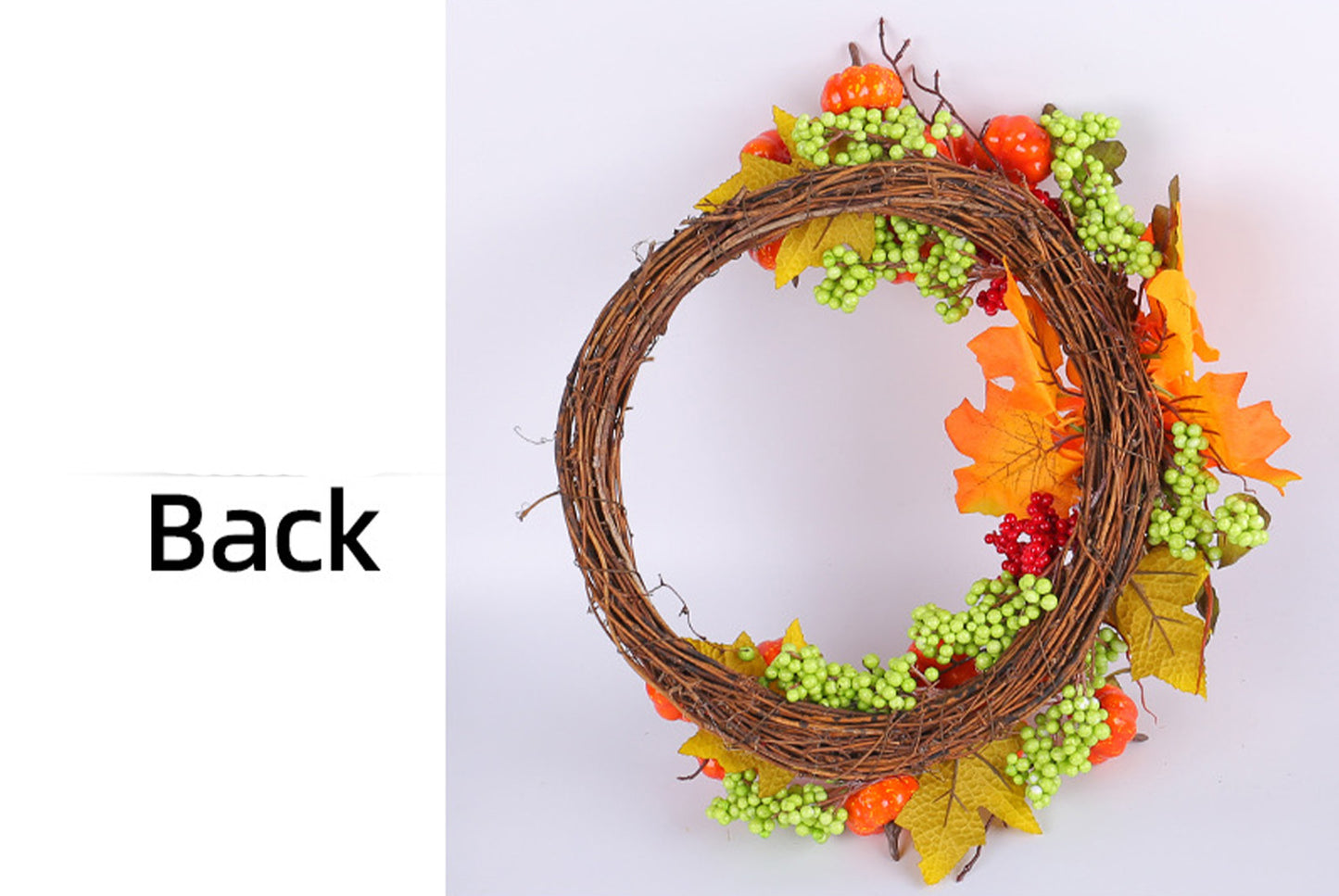 Autumn Pumpkin Vine Wreath Door Hanging Decoration