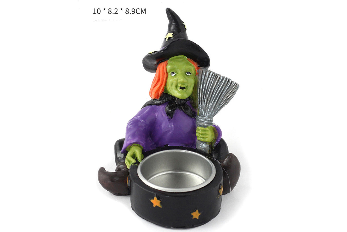 *Halloween Scary Witch Skull Candle Holder - Halloween Party Tabletop Decoration*