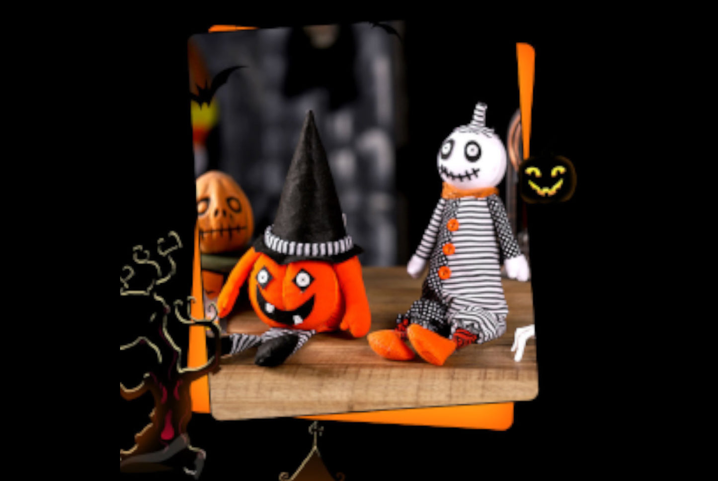 **Halloween Scary Pumpkin Ghost Doll Ornament**