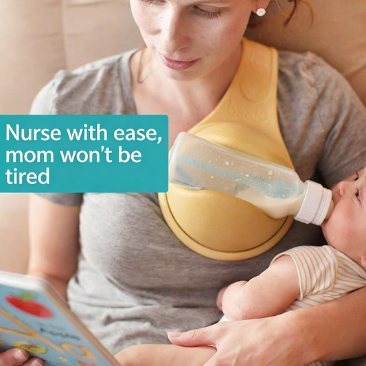Hands-free silicone bottle holder for breastfeeding