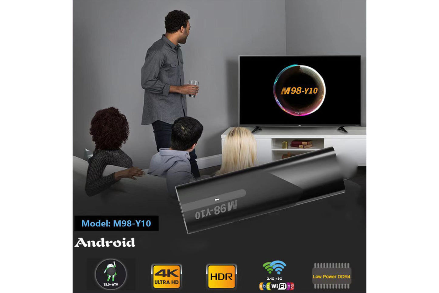 **M98 Y10 Android Internet Set-Top Box 2GB + 16GB 4K TV Box**(UK plug)