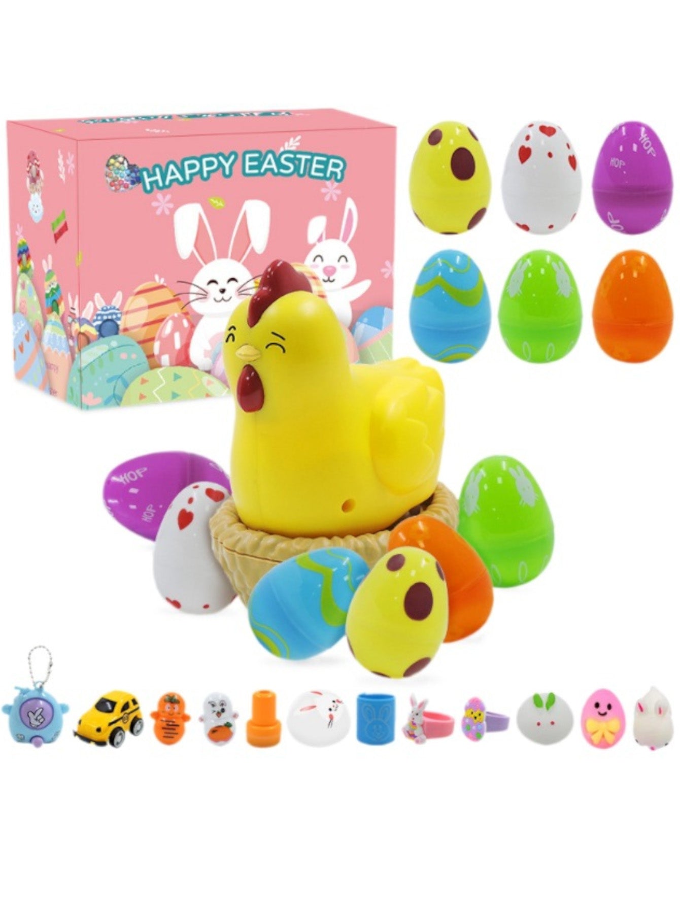 Easter Egg Surprise Egg Hen Gacha Egg Set Children's Party Gift Blind Box Toy