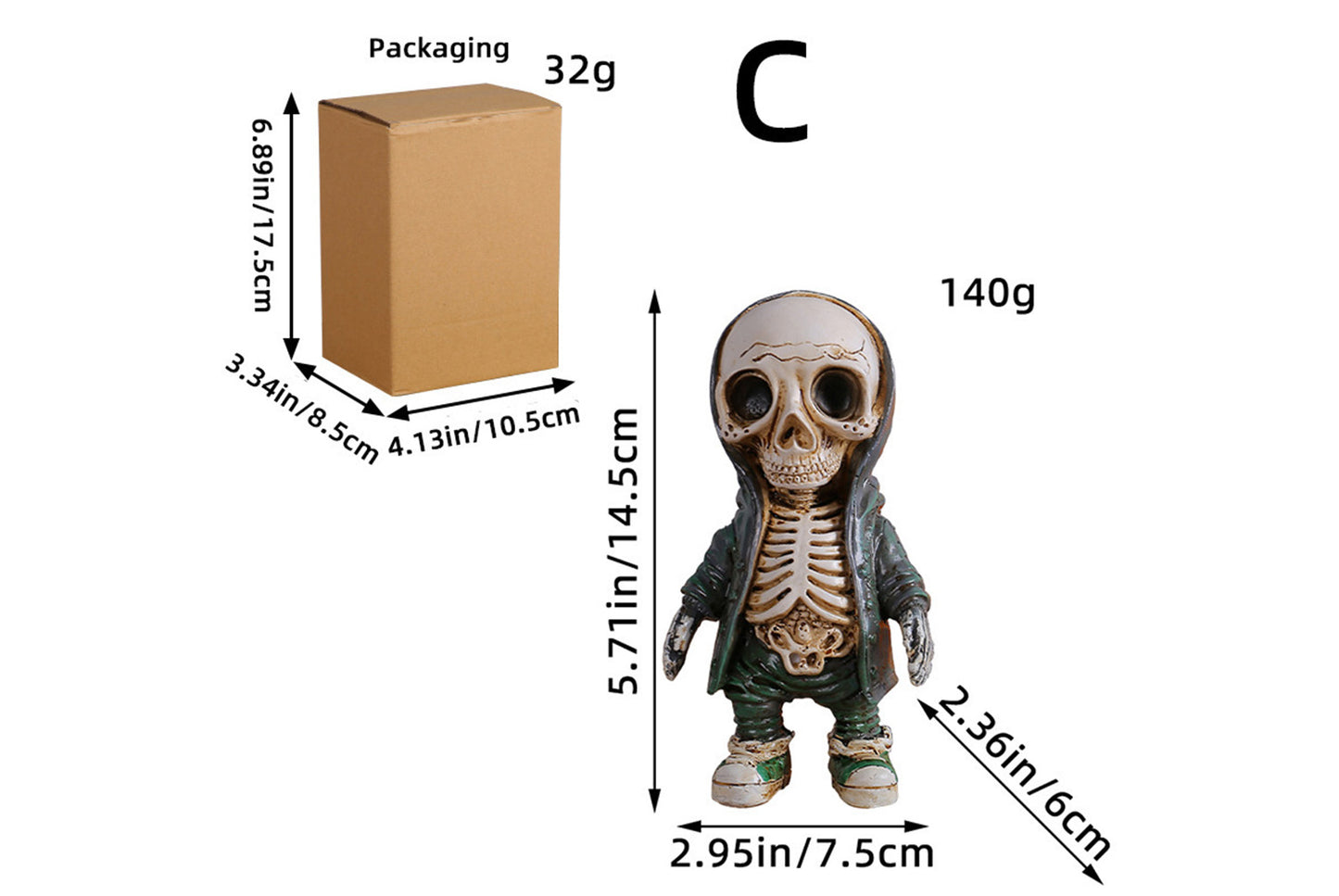 Halloween Skull Ornament Set | 9 Styles Available