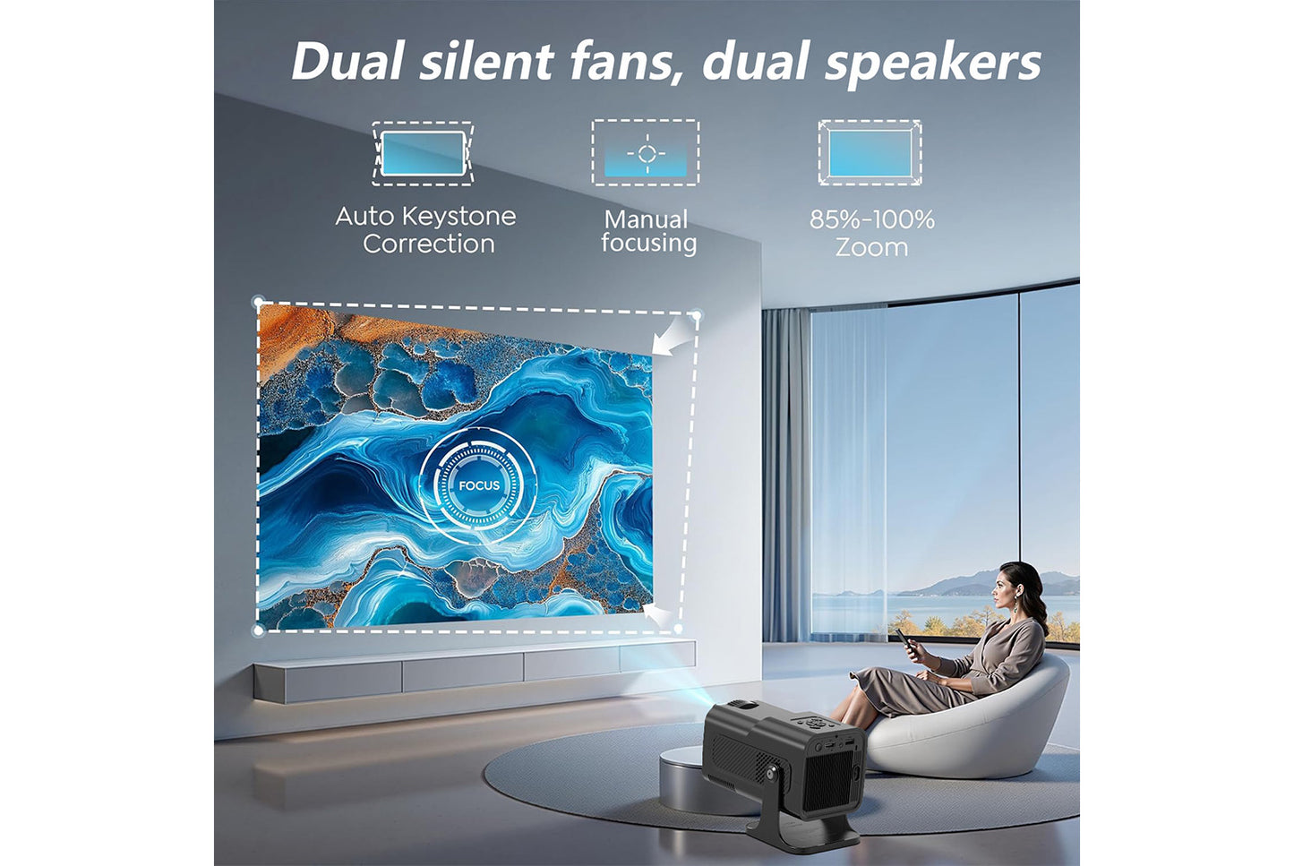 **JY530 Portable HD Projector (2+8GB Version)**