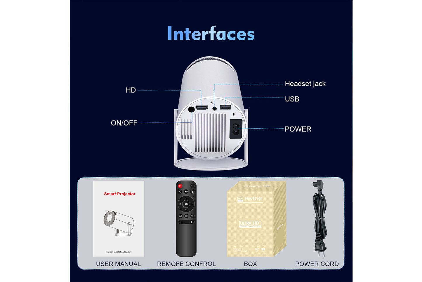 **X10 PLUS Smart HD Projector 2+8GB Edition**(UK plug)