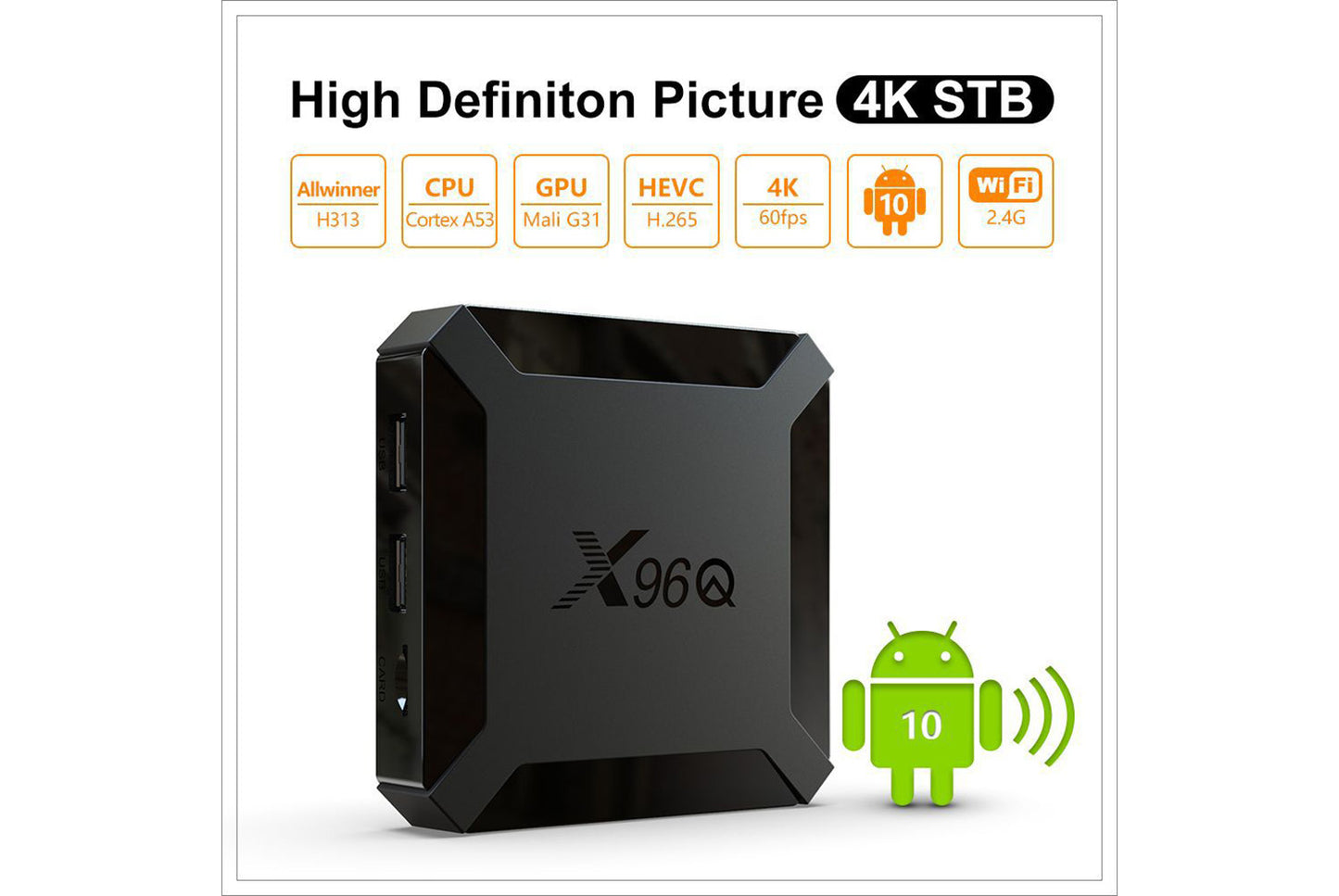 Android 10 Internet TV Set-Top Box TV BOX 1GB+8GB UK Version(UK plug)