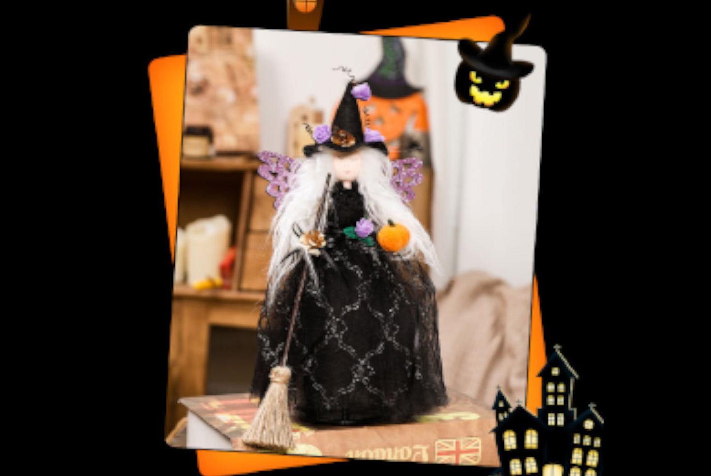 **Butterfly Witch Doll Treetop Star Ornament**