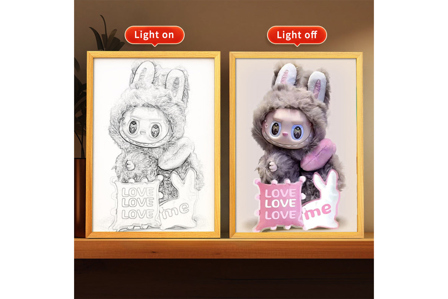 Labubu Cartoon Light Painting