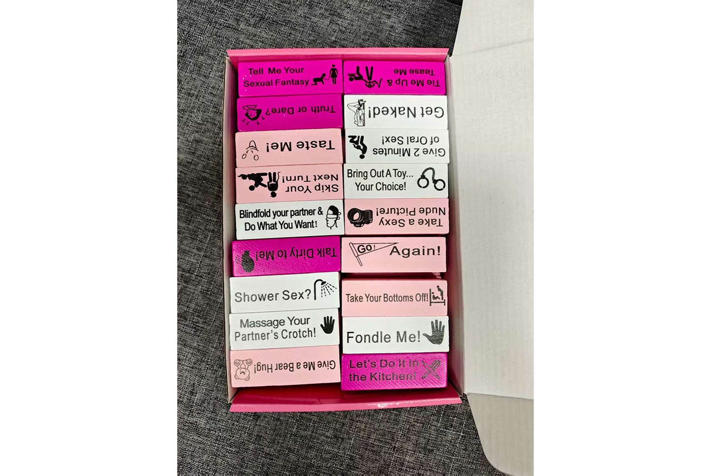 Wooden Jenga Tower Game (Three-Color English Blocks