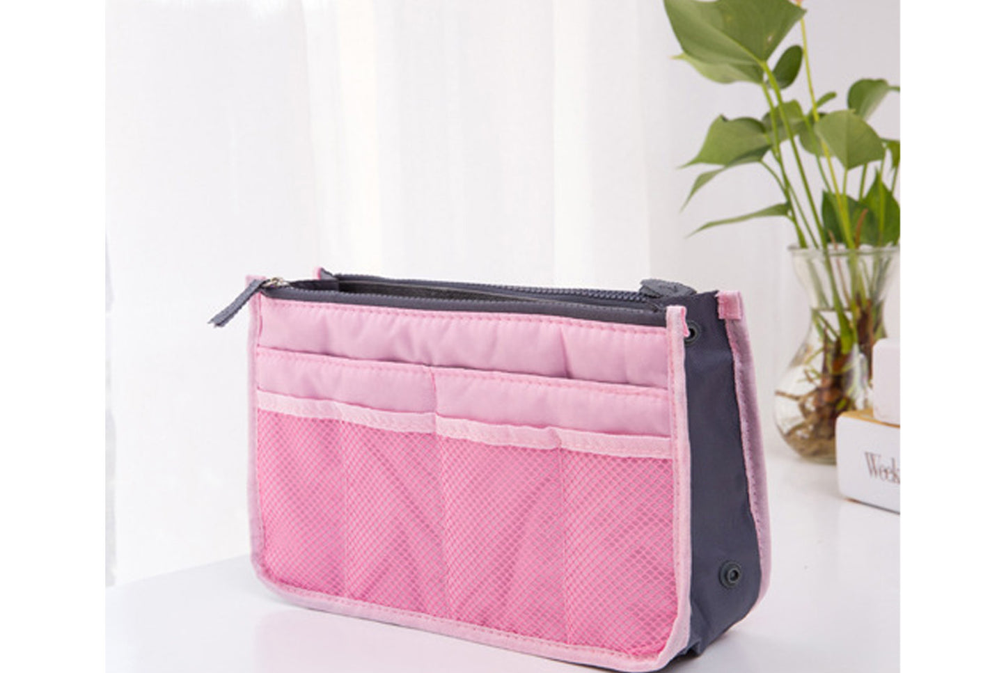 Double zipper storage bag