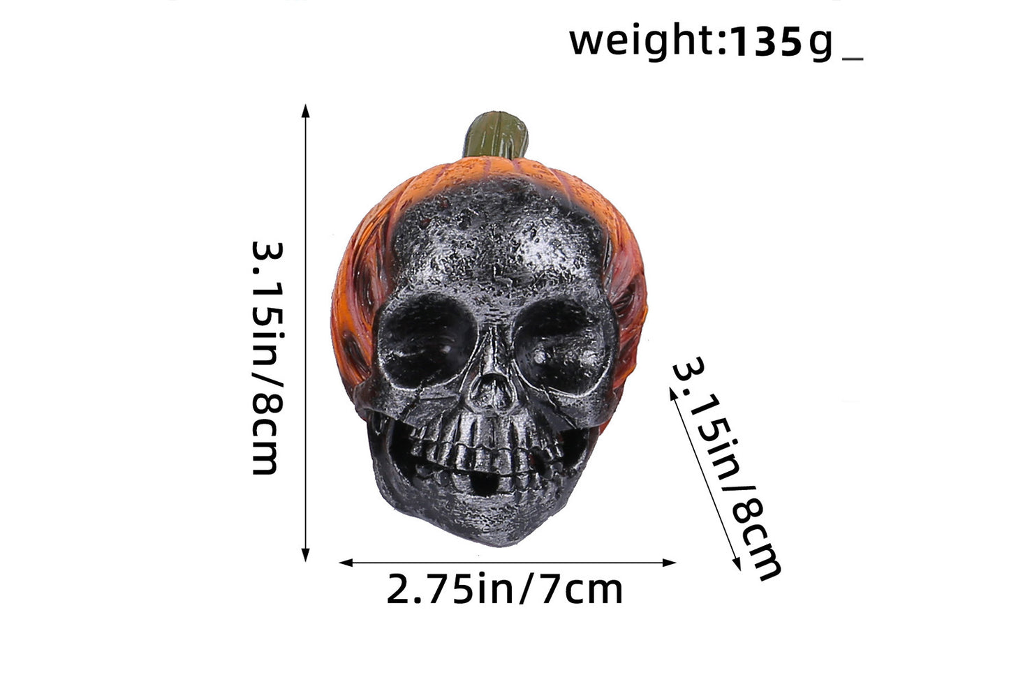 Halloween Resin Skull Figurine