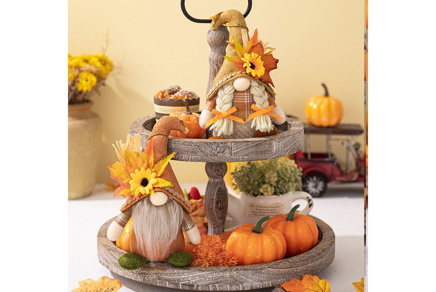 Thanksgiving Decorations, Standing Faceless Doll Gnome Figurine