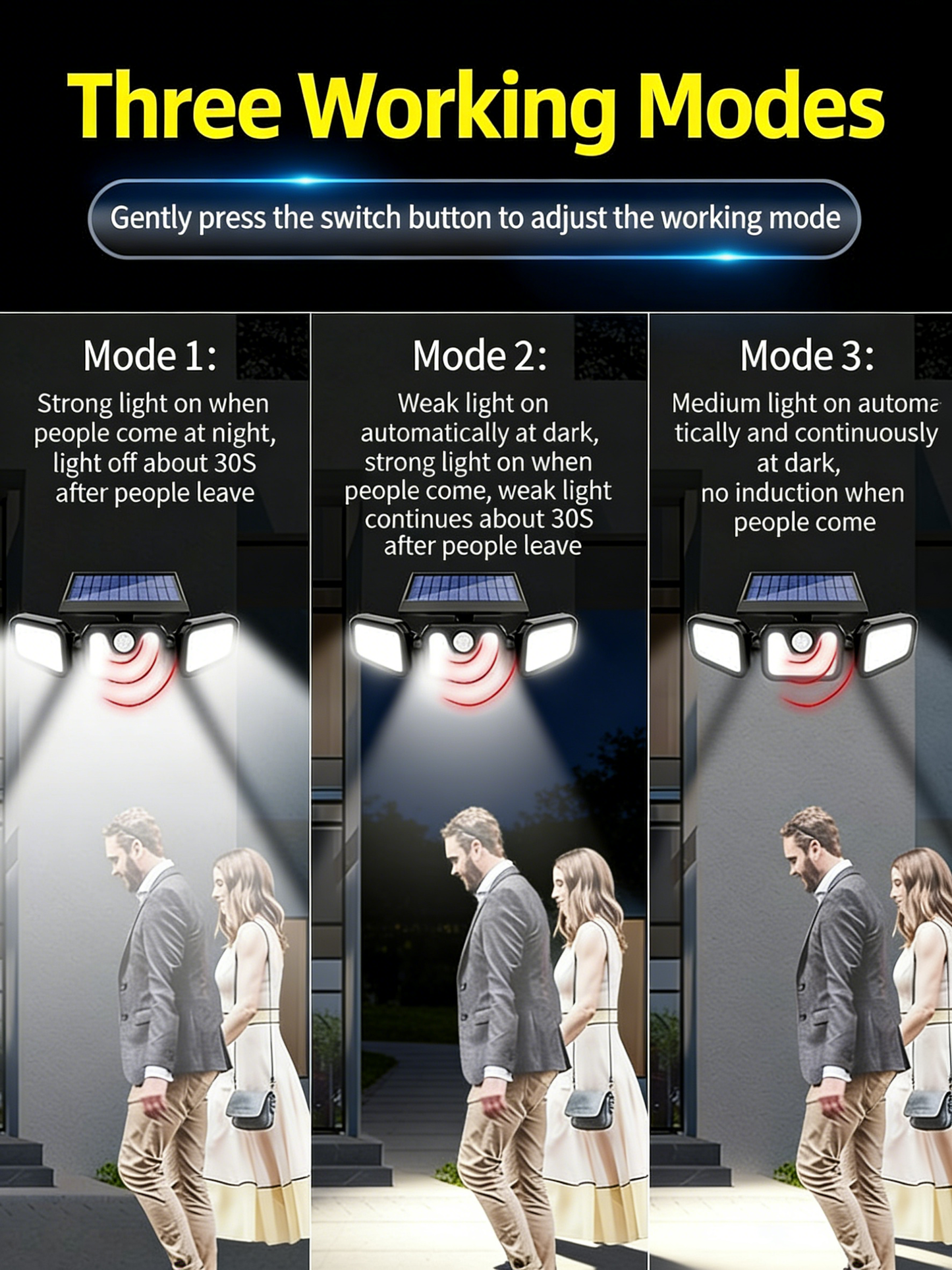 Three-Head Split Wall Light