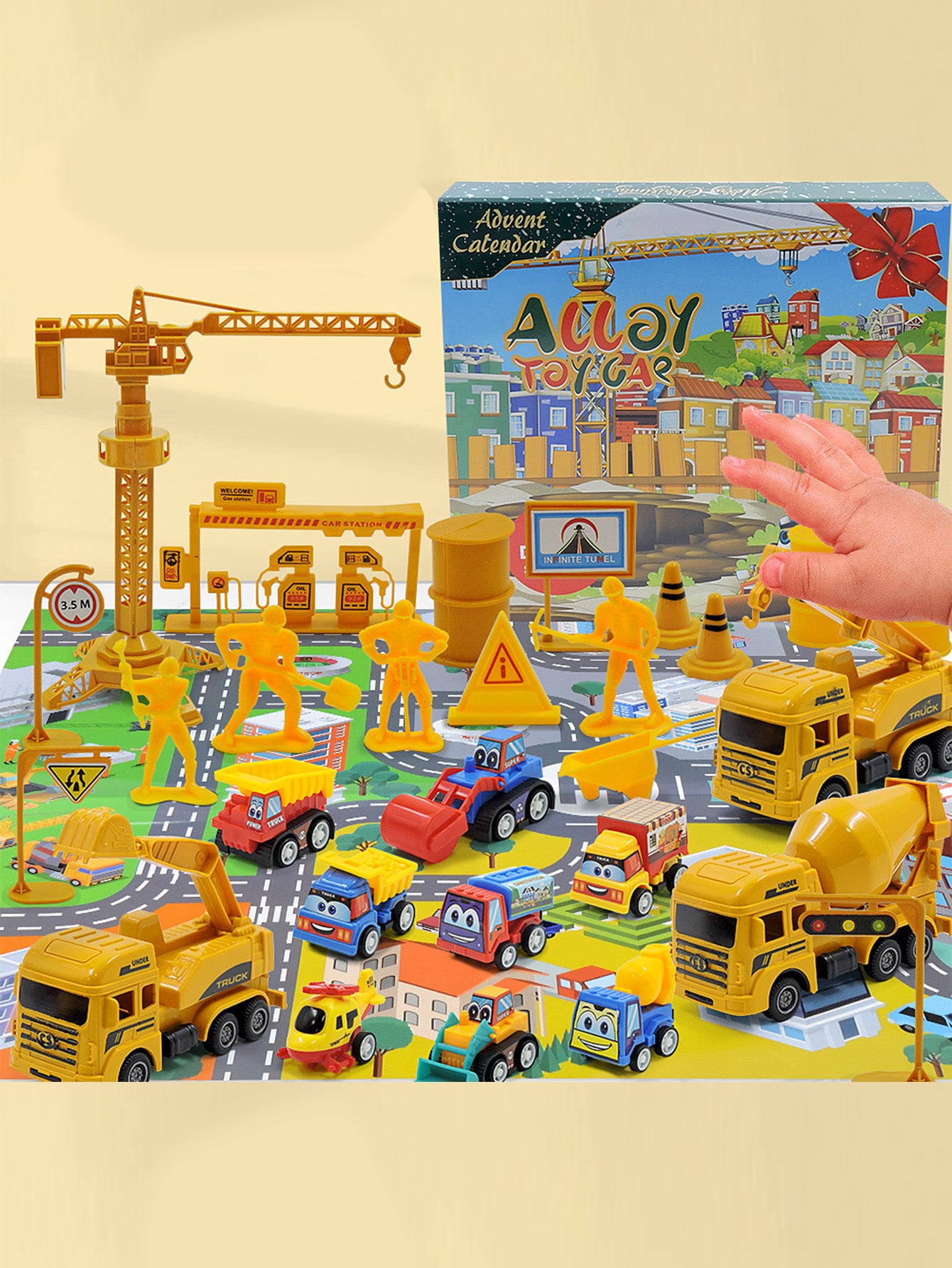 Christmas countdown boy engineering car toy