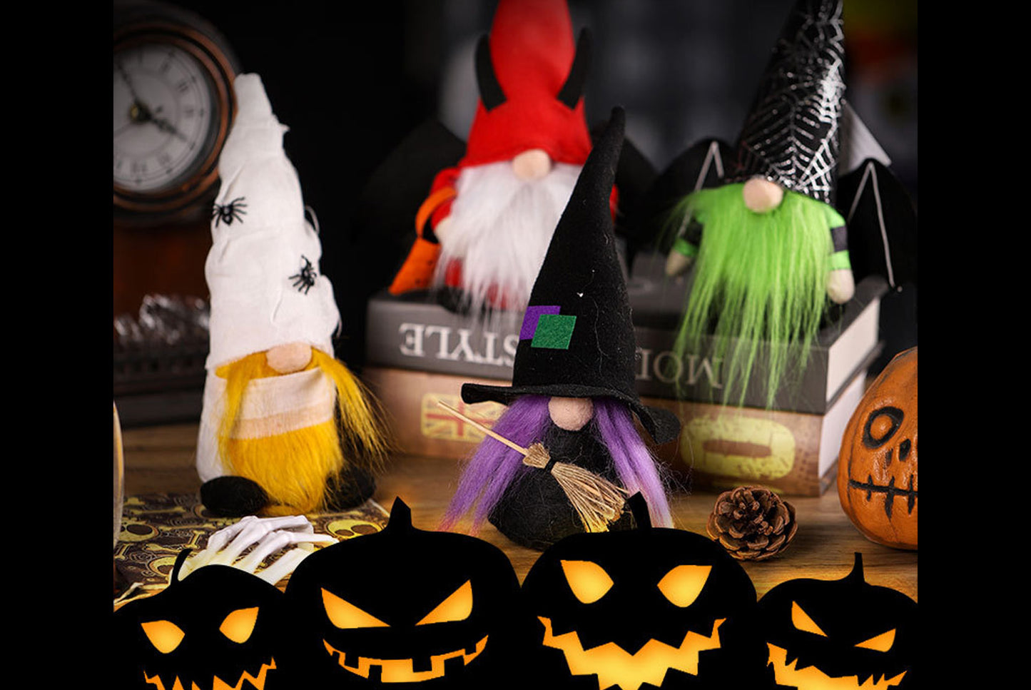 **Halloween Witch Bat Doll Decorative Ornament**