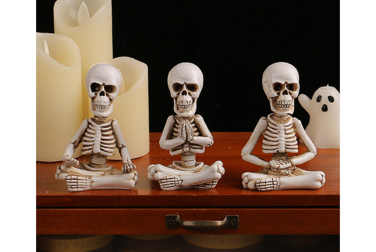 Meditating Skull Tabletop Ornament