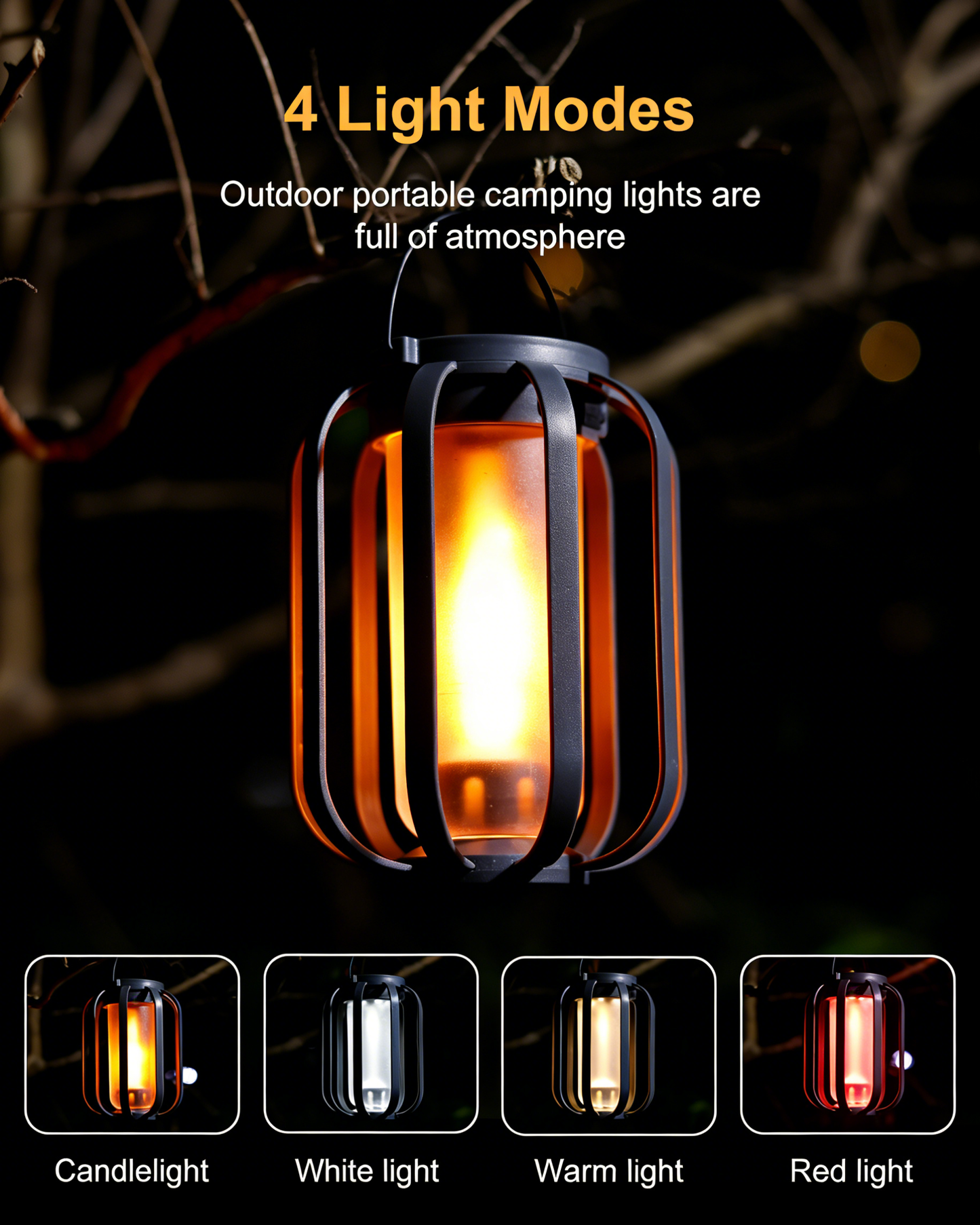 # Solar-Powered Flame Ambient Camping Light