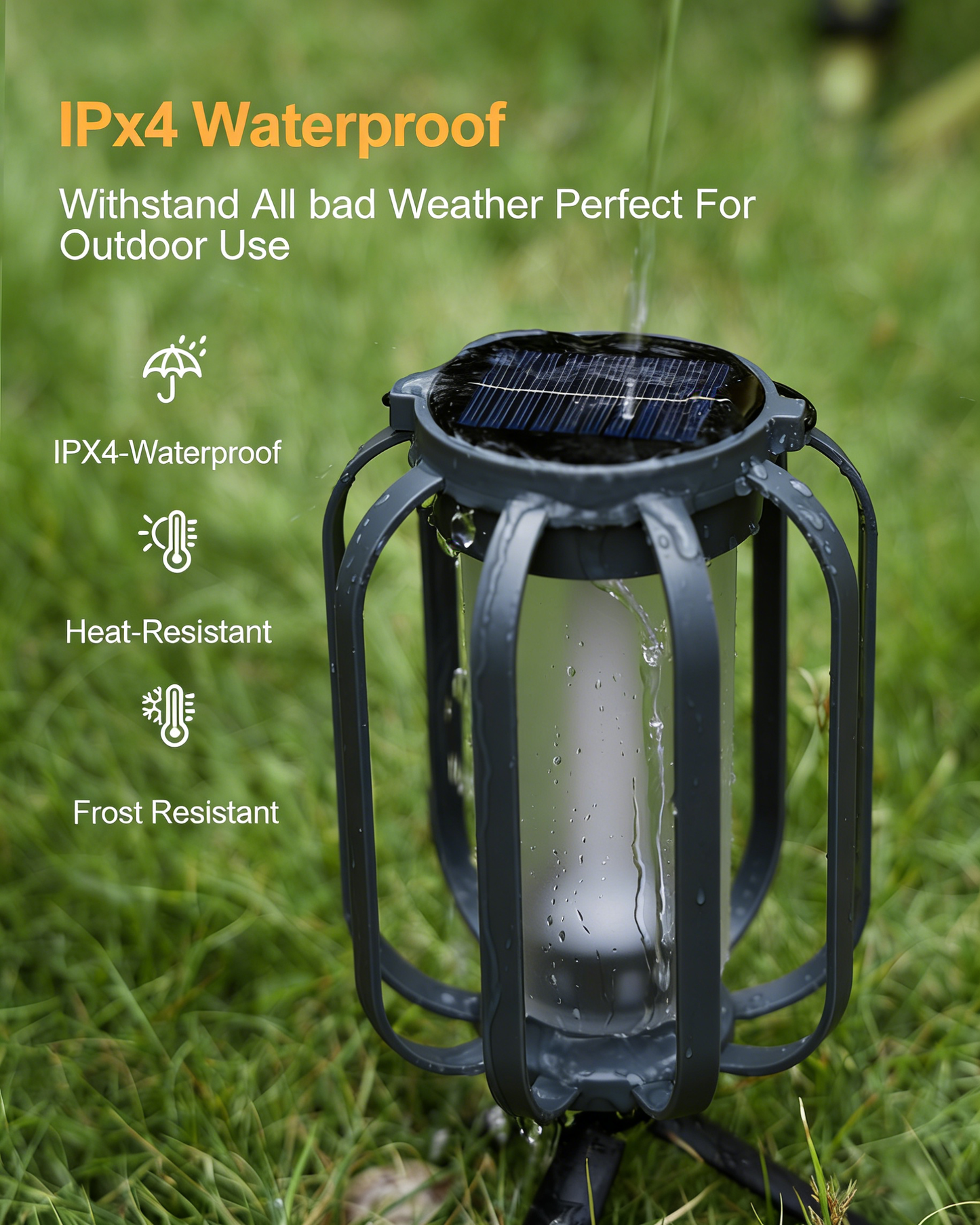 # Solar-Powered Flame Ambient Camping Light