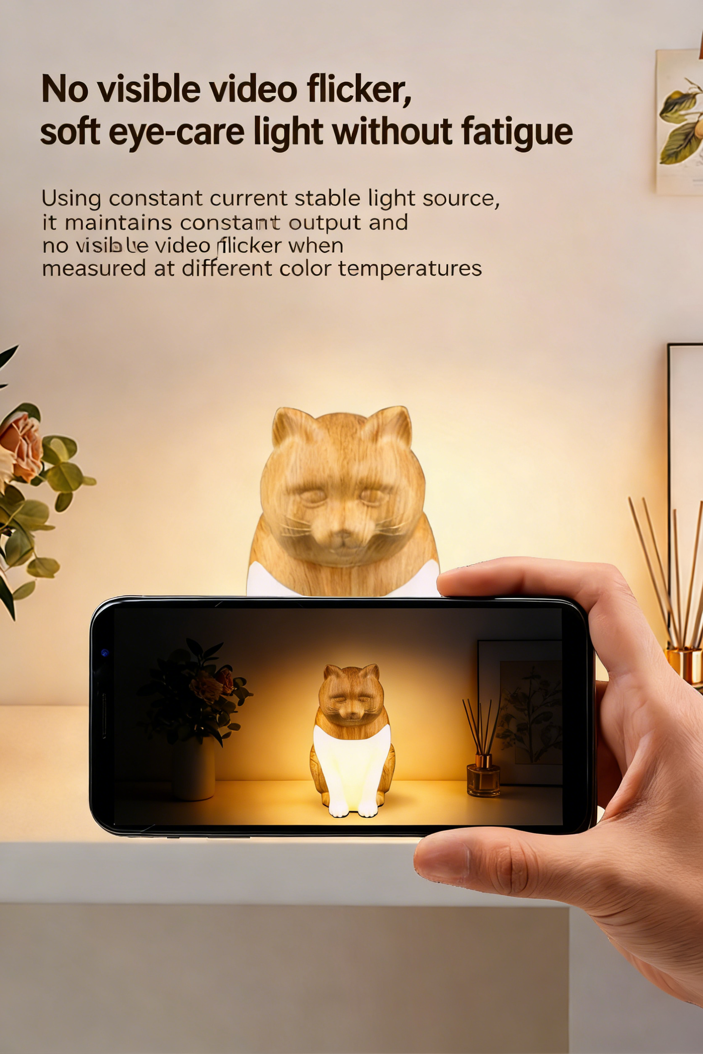 **Mini Night Light for Bedroom Desktop, Creative Lucky Cat Desk Lamp**