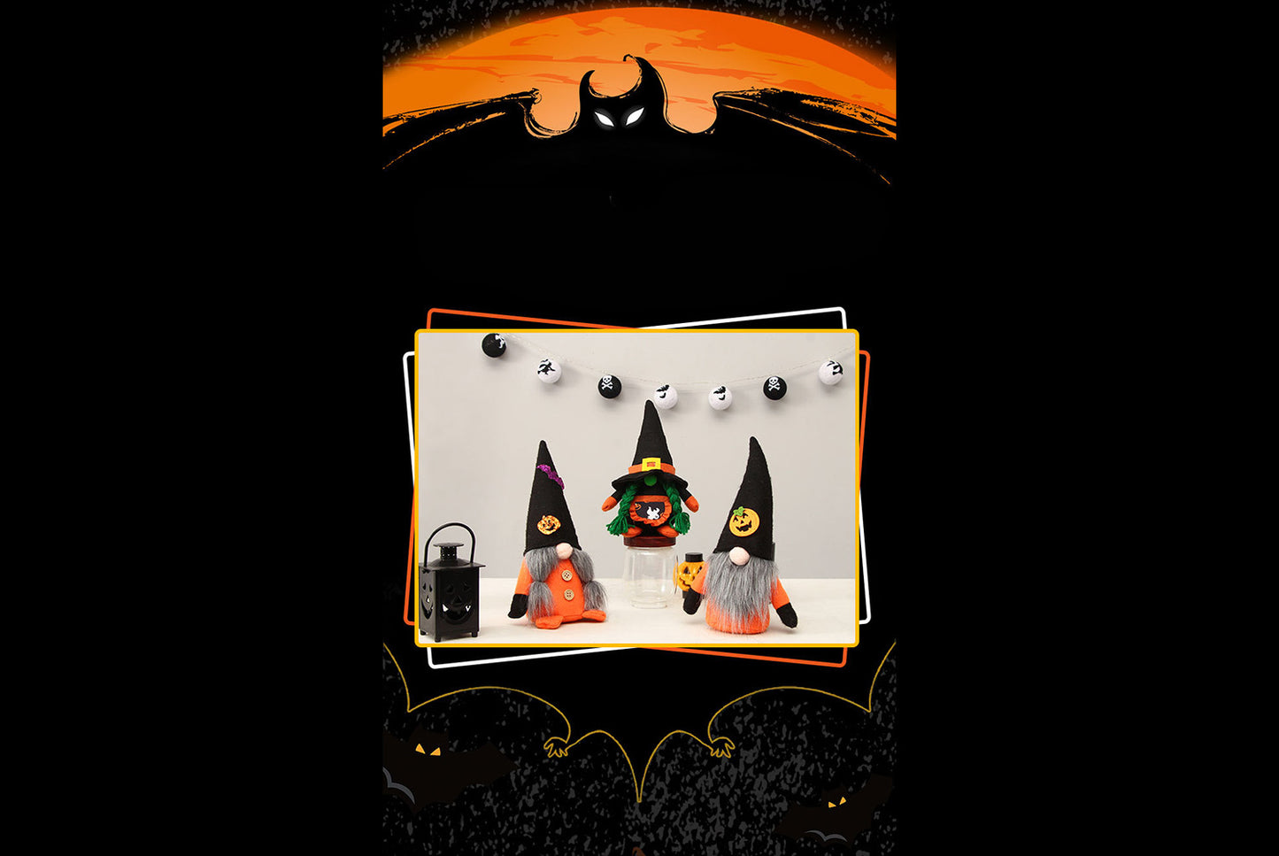 **Halloween Wizard Hat Faceless Old Man Doll Ornament**