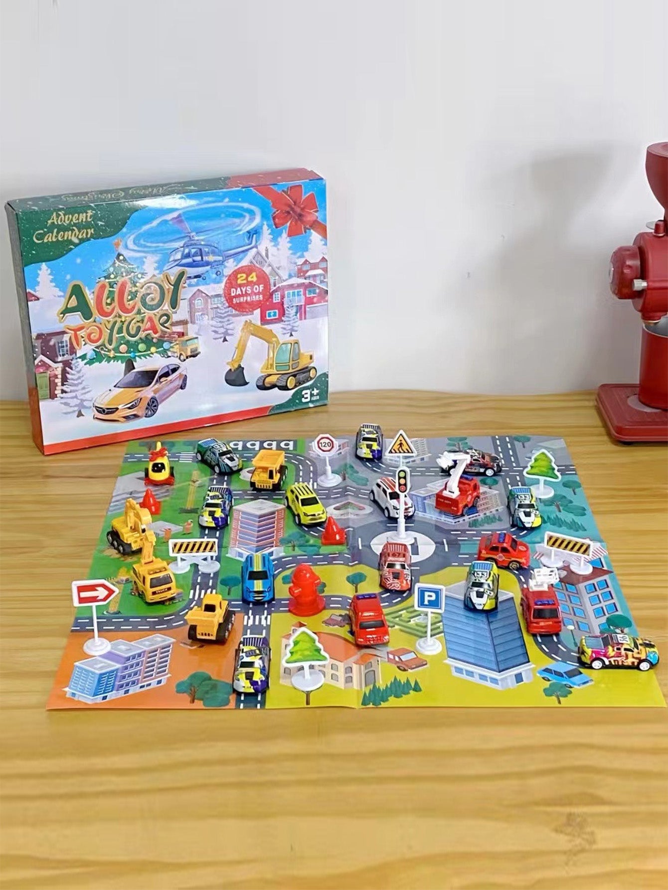 Christmas countdown boy engineering car toy