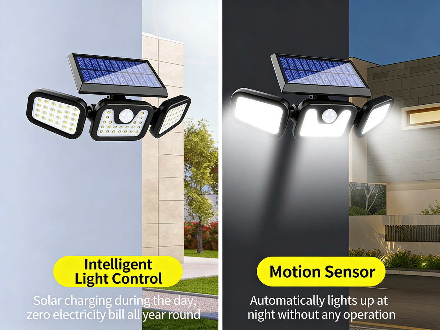 Three-Head Split Wall Light