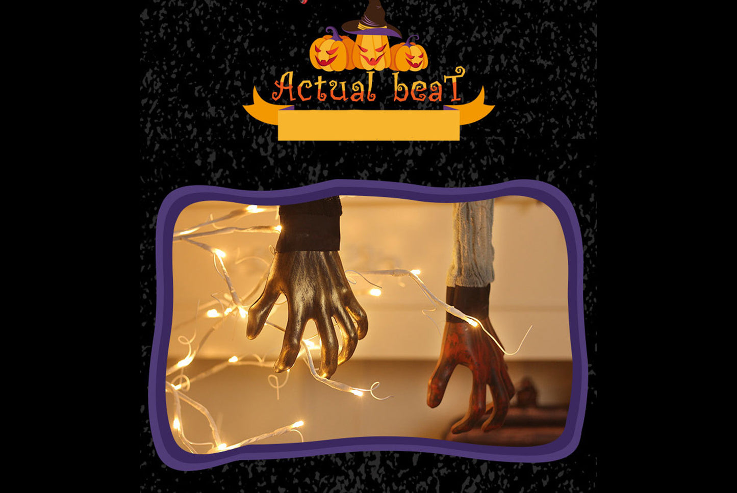 **Severed Finger Skull Horror Prop Pendant**