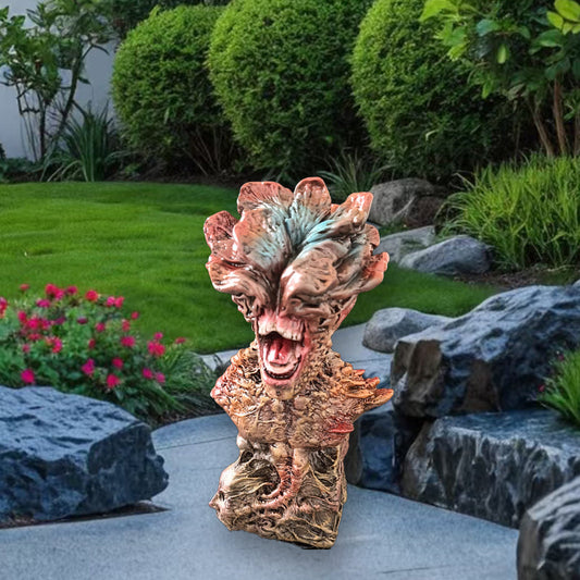 Post-Apocalyptic "The Howler" Infected Zombie Resin Statue – Outdoor Garden Decor