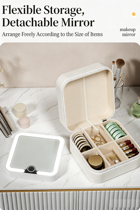 Portable Folding LED Makeup Mirror