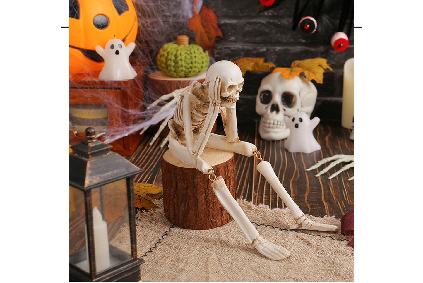 Halloween Resin Skeleton Ornaments | Three "Don't Hear, Don't See, Don't Talk" Styles
