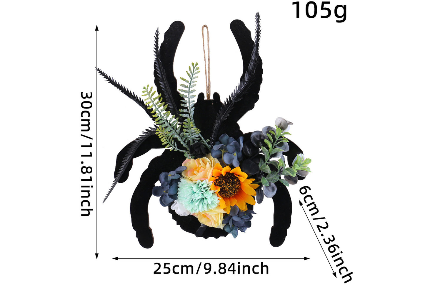 Spider Wooden Sign Door Hanger