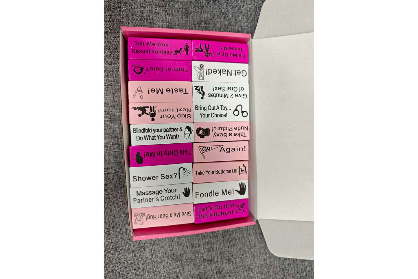 Wooden Jenga Tower Game (Three-Color English Blocks