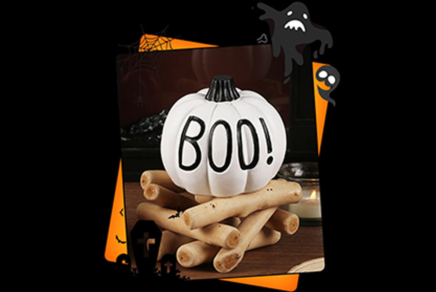 **Halloween Resin Pumpkin Decorative Figure**