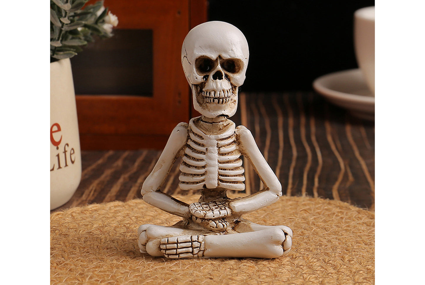 Meditating Skull Tabletop Ornament