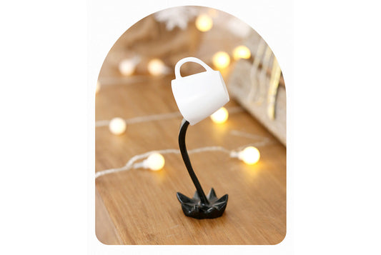 **Creative 3D Hanging Coffee Cup Resin Craft for Home and Office Desks**