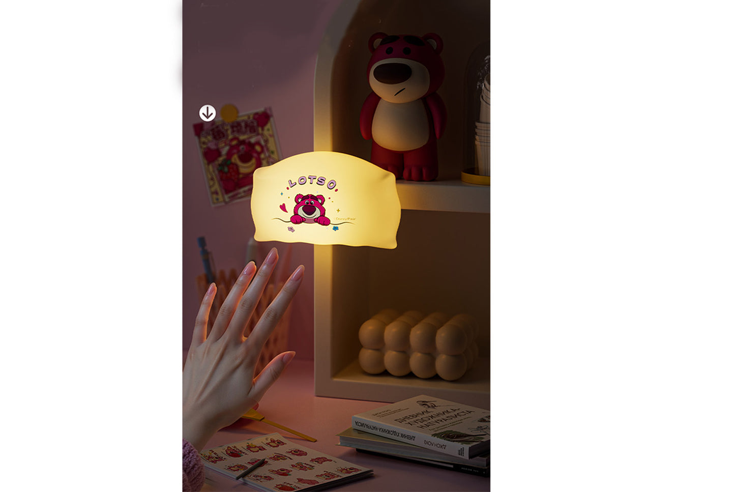 Strawberry Bear/Stitch Pillow Magnetic Night Light