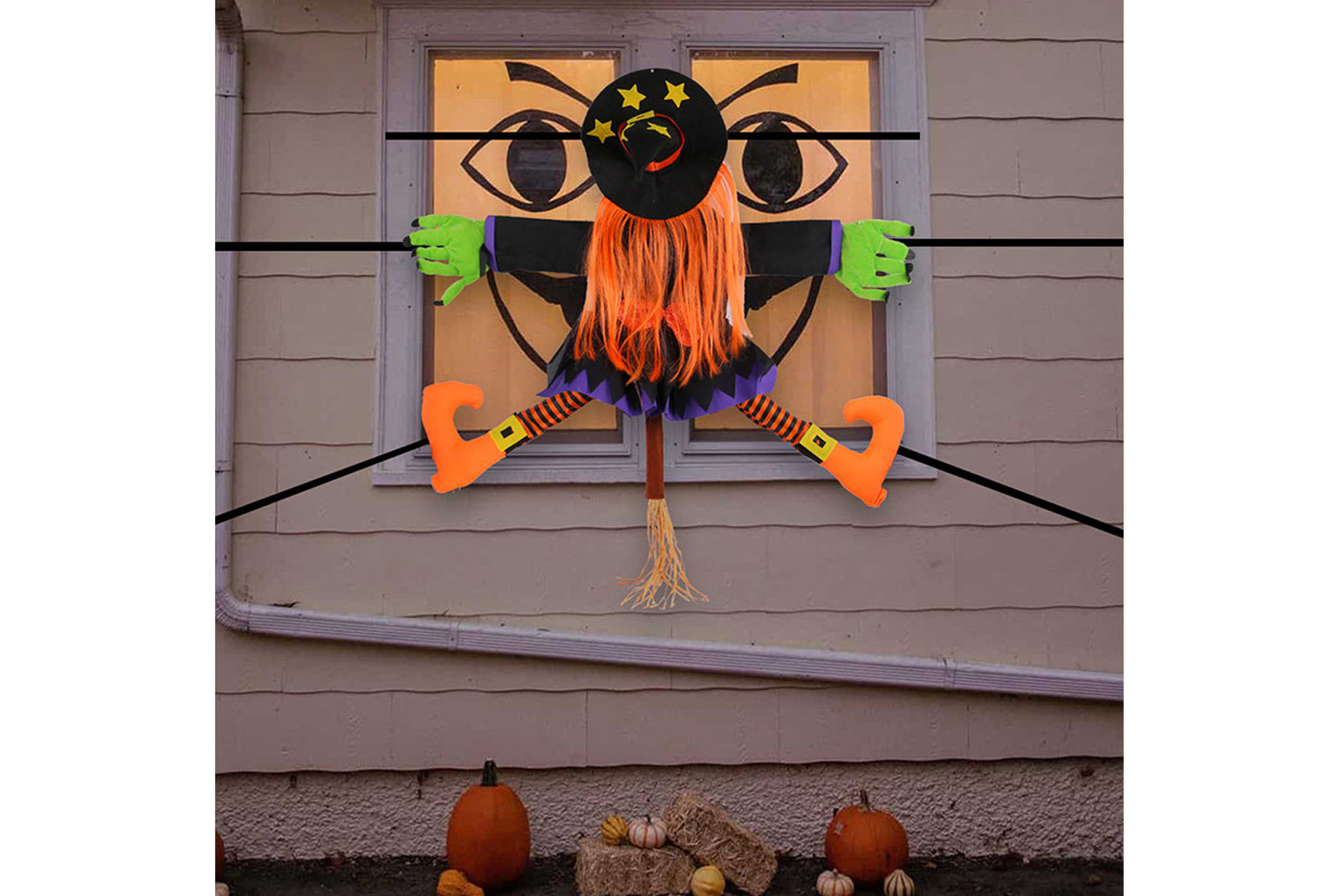 Halloween Tree-Climbing Witch Decoration