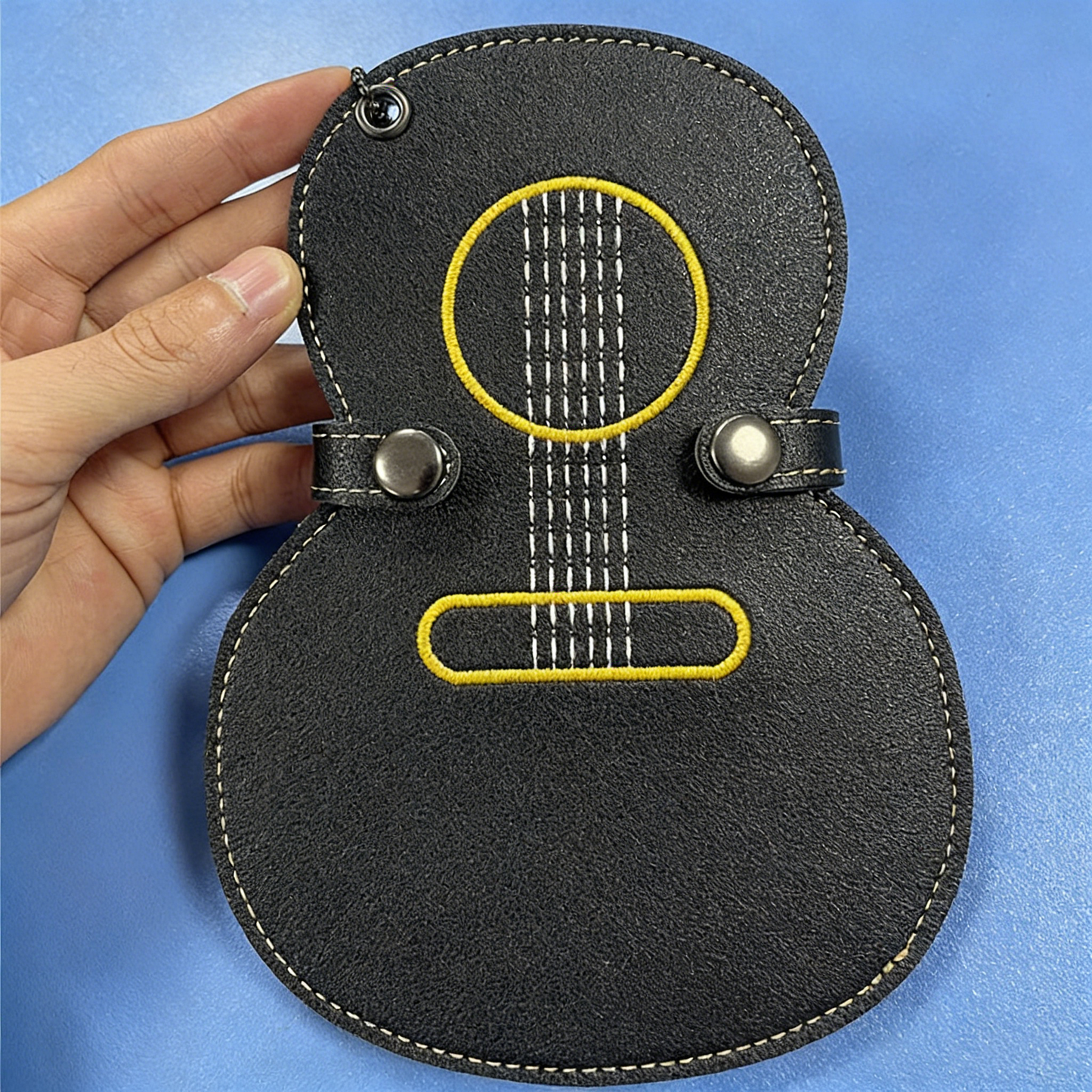 Leather Embroidered Pick Bag