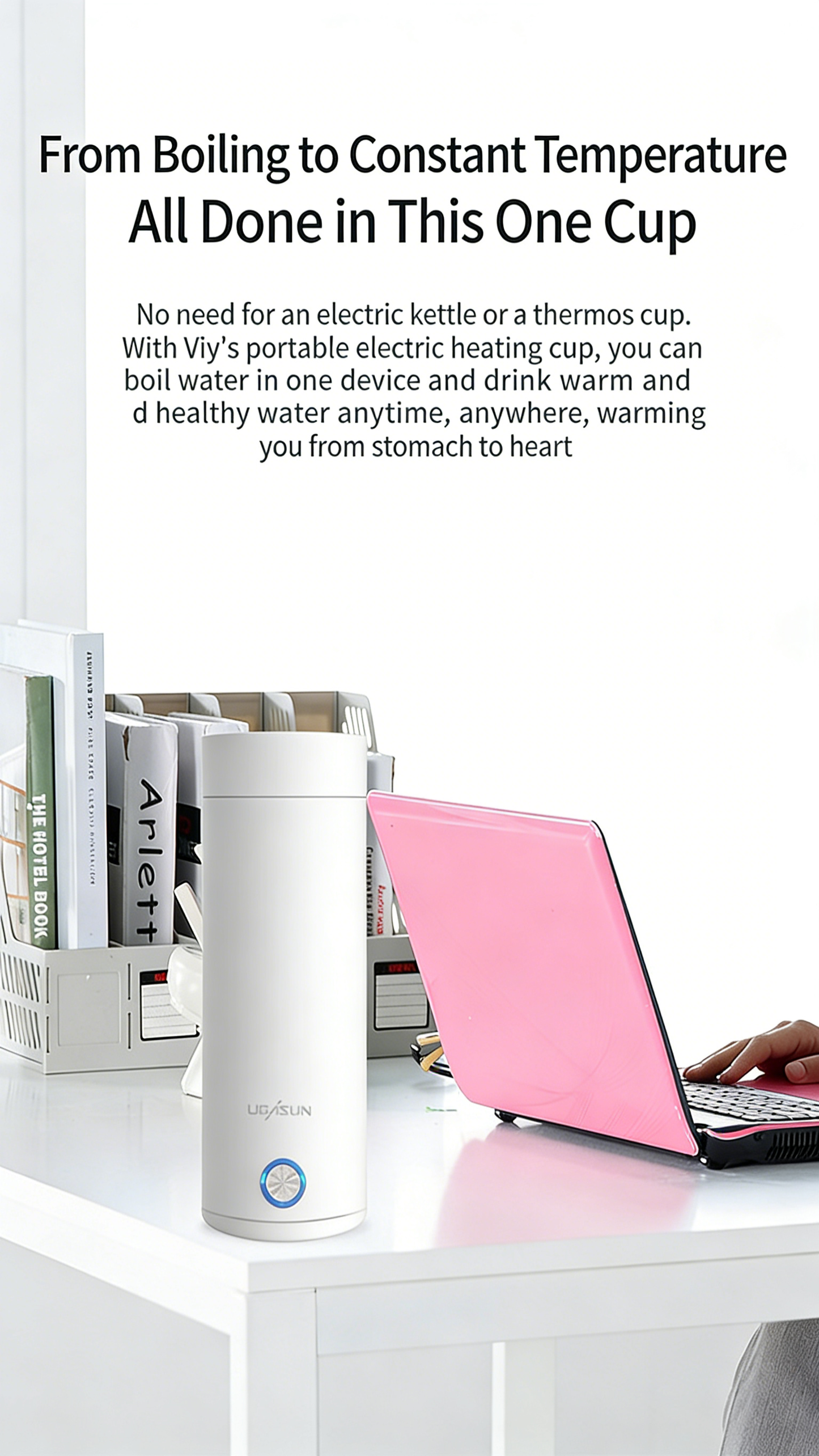 **Small Portable Electric Cup Travel Insulated Kettle**