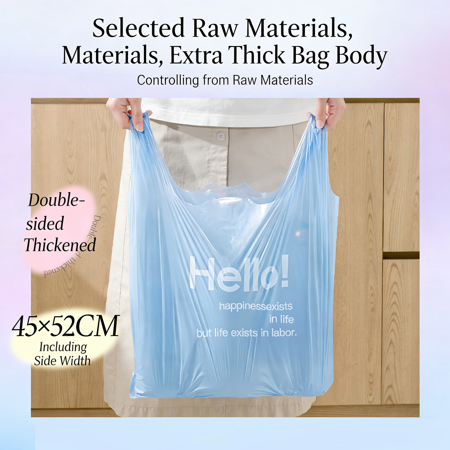 Thickened Hand-held Trash Bags (100-Pack)