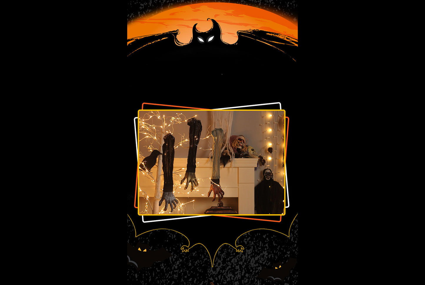 **Severed Finger Skull Horror Prop Pendant**