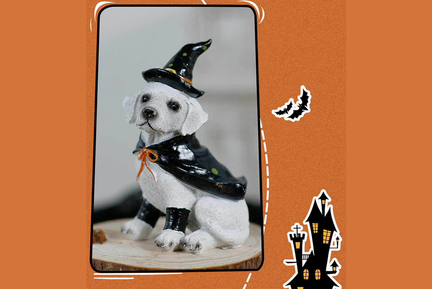 **Halloween Pet Dog Resin Ornament**