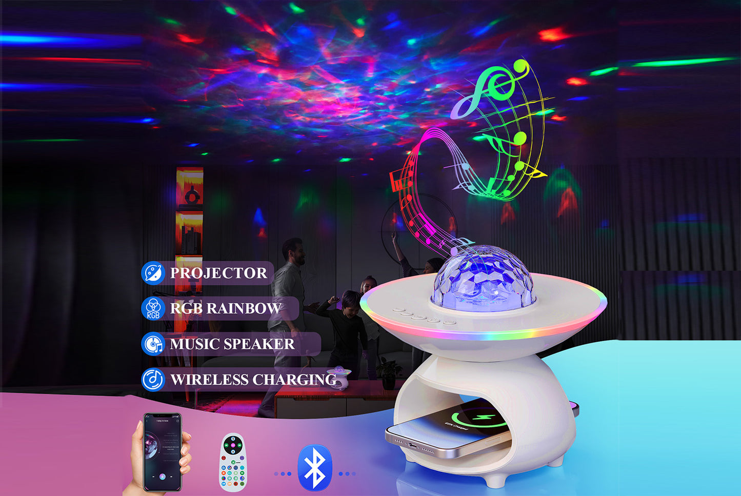 Bluetooth speaker-RGB audio atmosphere light