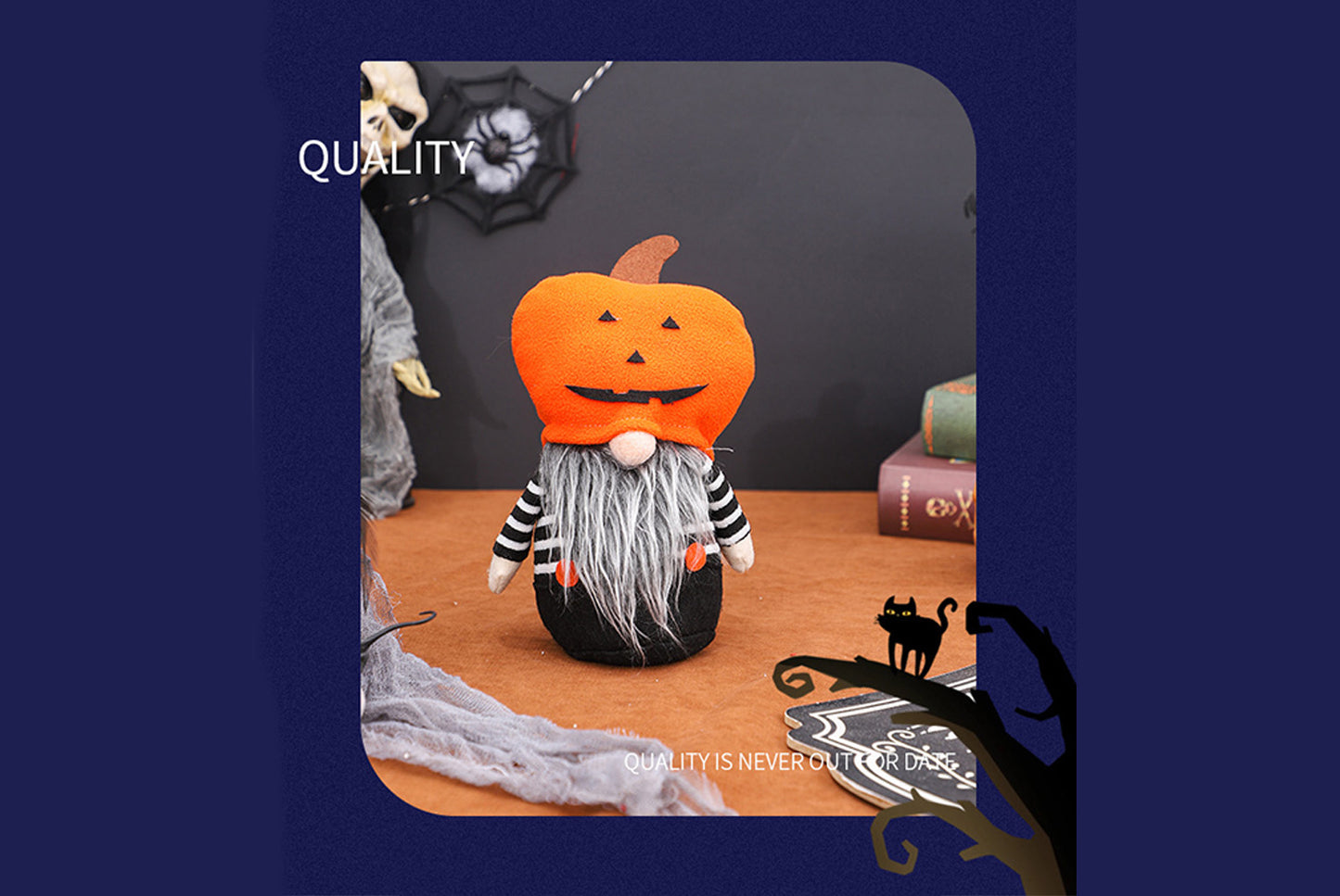 **Halloween Monster Pumpkin Hat Doll**